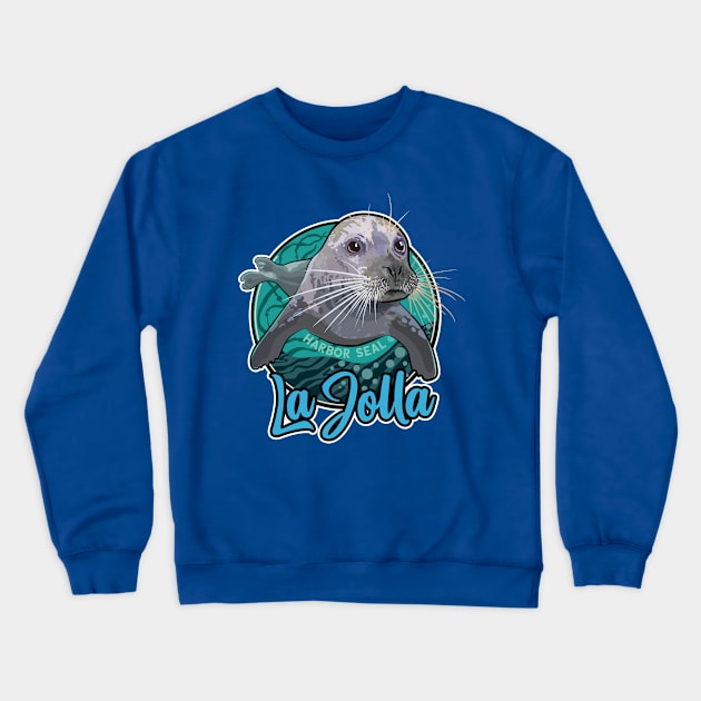 Pacific Harbor Seal La Jolla California Crewneck Sweatshirt by SuburbanCowboy